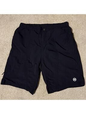 Novara Mens 34 Large Padded Mountain Bike Double Shorts Black Nylon Cycling